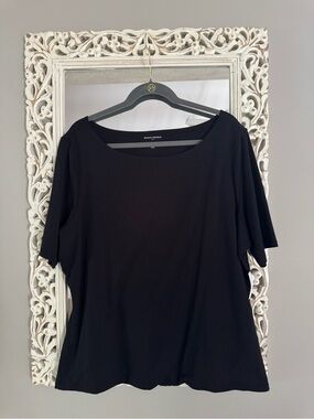 Banana Republic Black Scoop Neck Short Sleeve Top